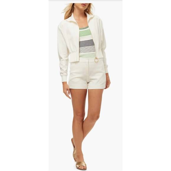 NEW TRINA TURK outrun jacket in white